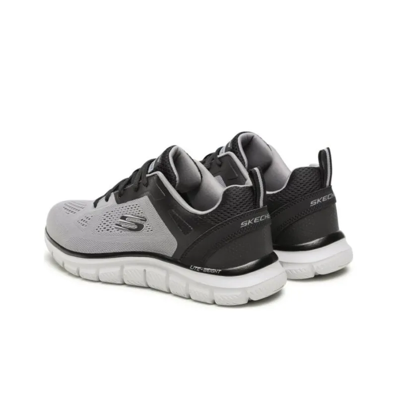 Skechers Cushioning Slip Resistant Waterproof Low Top Running Shoes Men's Black Gray-3