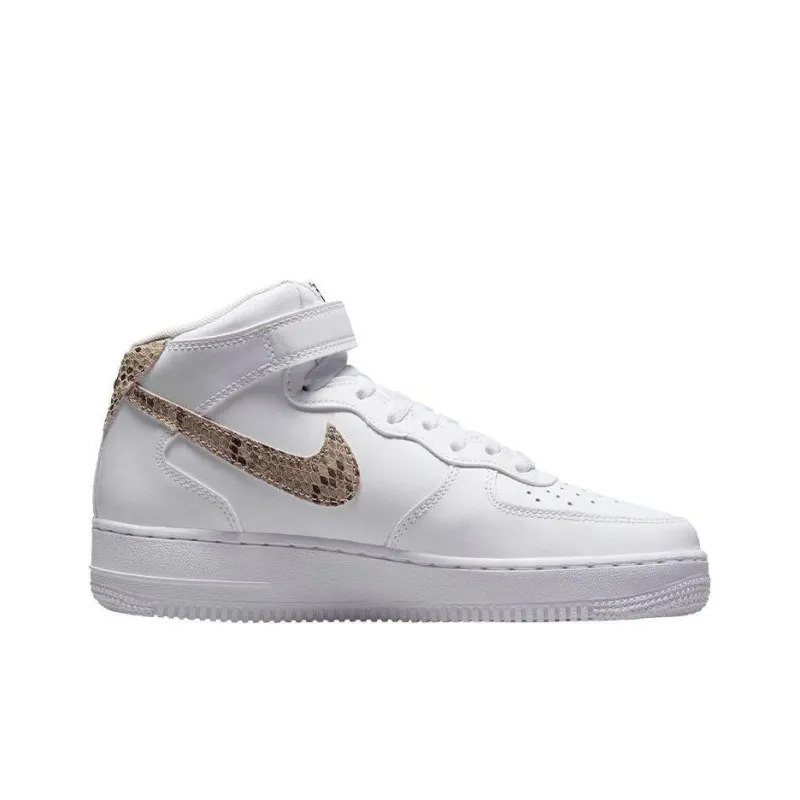Nike Air Force 1 '07 Mid White Snake Swoosh Women's-1
