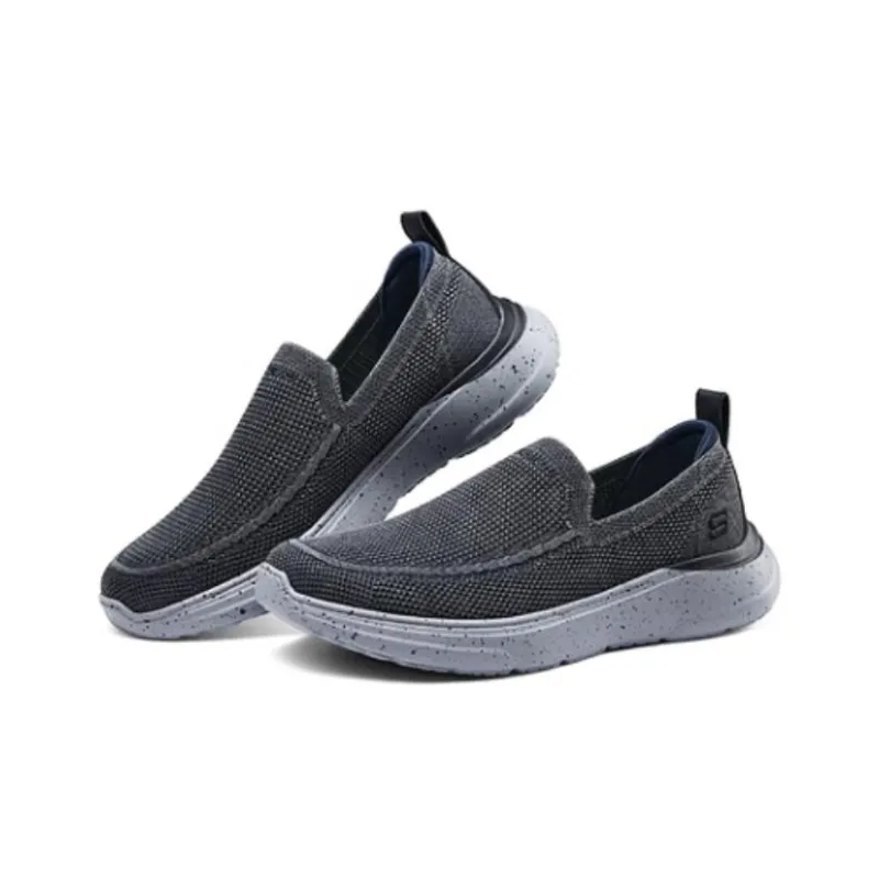 Skechers Slip Resistant, Abrasion Resistant, Breathable, Quick Dry Low Top Casual Shoes Men's Black-1