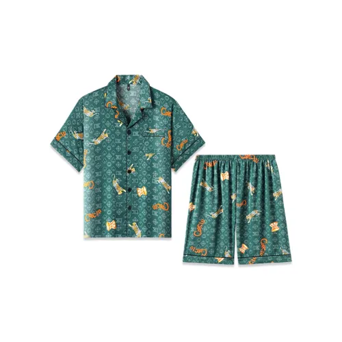 Good Fortune Pajama Set Men's Emerald Green