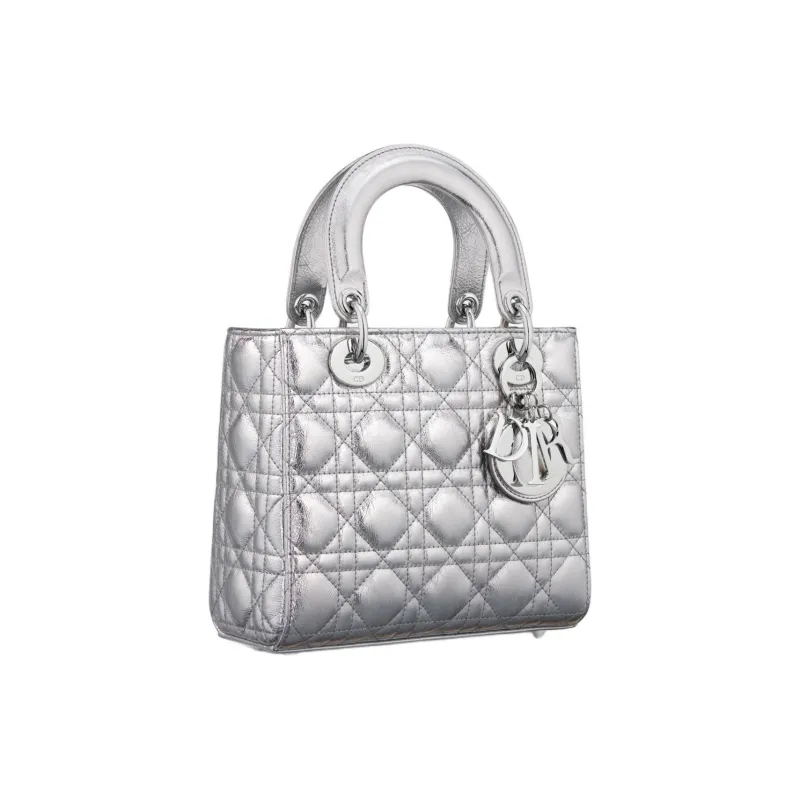 DIOR Lady DiorMy ABCDior Calfskin Shoulder Bag Crossbody Bag Handbag Women's Silver-1