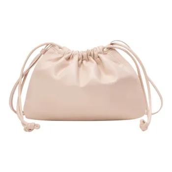 CALVIN KLEIN Synthetic Material Cream Puff Shoulder Bag Women's Egg Shell Yellow