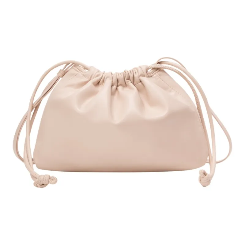 CALVIN KLEIN Synthetic Material Cream Puff Shoulder Bag Women's Egg Shell Yellow-0