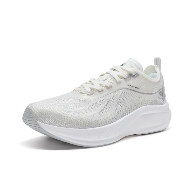 XTEP Light Wing 2.0 Slip Resistant Low Top Training Running Shoes Women's Sail White Silver-2