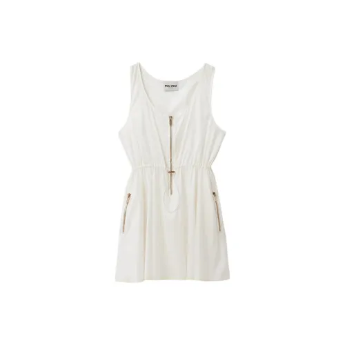 MIU MIU Sleeveless Dresses Women's White