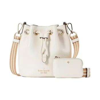 Kate Spade Pebble Leather Shoulder Bag, Crossbody Bag Mini Women's Parchment Multicolor