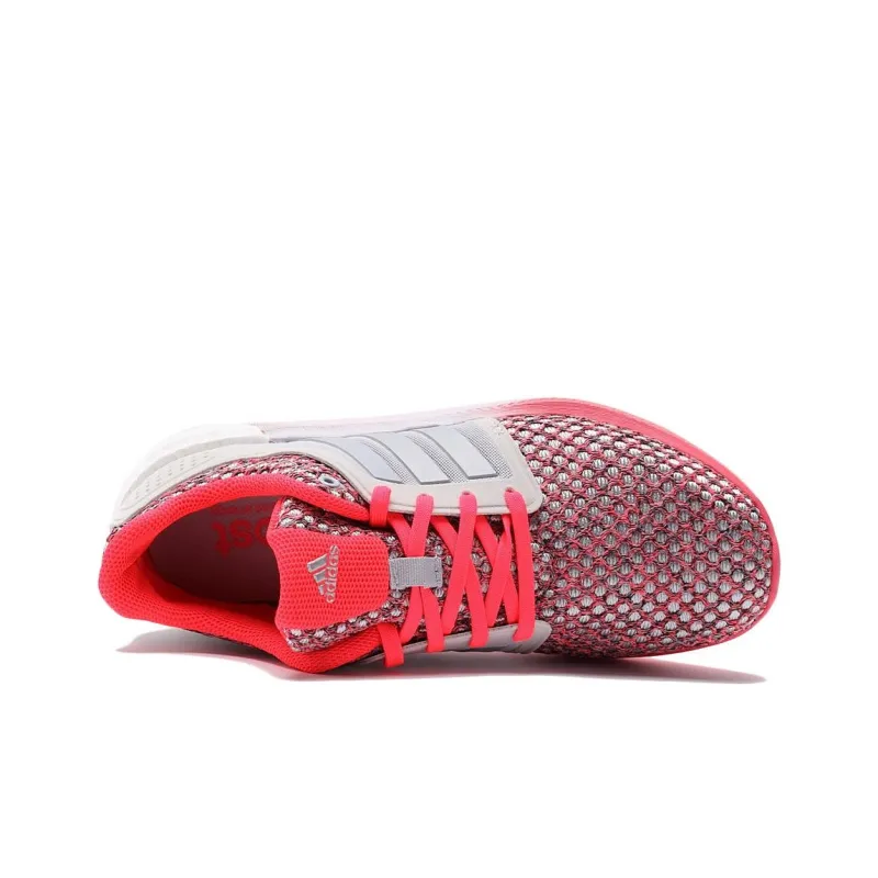 Adidas Cushioning Wear Resistant Low Top Running Shoes Women's Gray Red-3