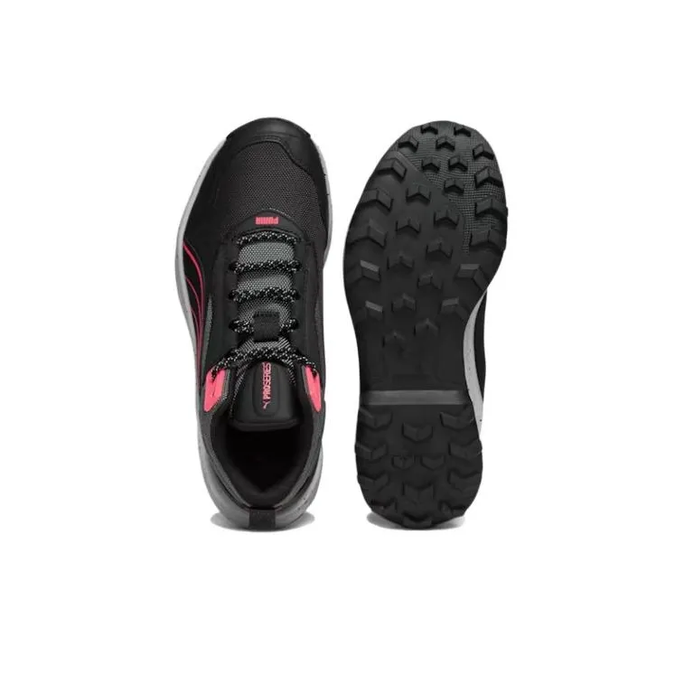 Puma Women's Obstruct Profoam Mid 'Black Dark Grey Fire Orchid'-3