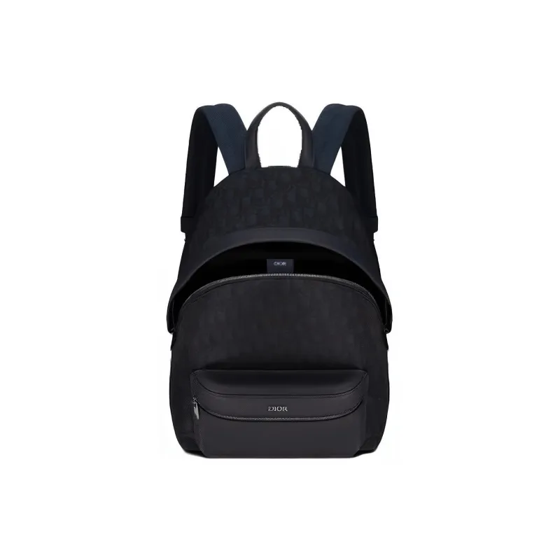 DIOR Cow Leather Backpack Men's Navy-2