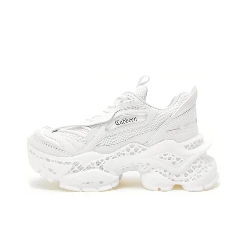 Cabbeen Chunky Sneakers Women's Low-Top Off White