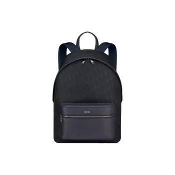 DIOR Cow Leather Backpack Men's Navy