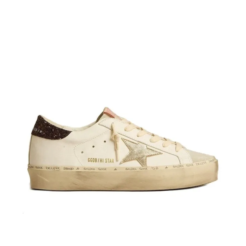 Golden Goose Hi Star Low Top Skateboard Shoes Women's White-1