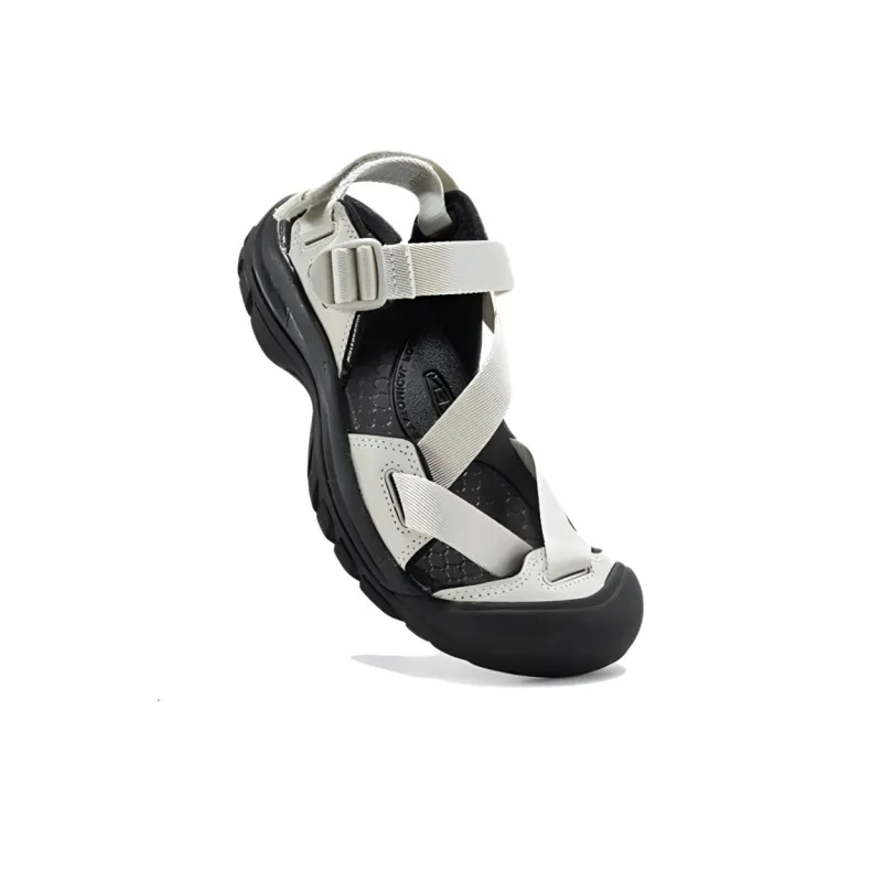 KEEN Zerraport 2 Slip Resistant And Breathable Beach Sandals Women's Silver Black-3