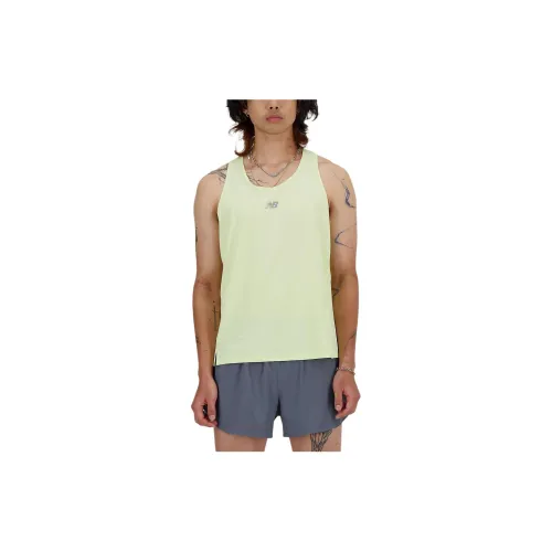 New Balance Athletics Racing Singlet Tank Tops Men Yellow