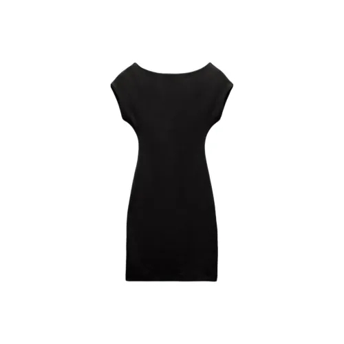 ZARA Short-Sleeved Dresses Women's Black