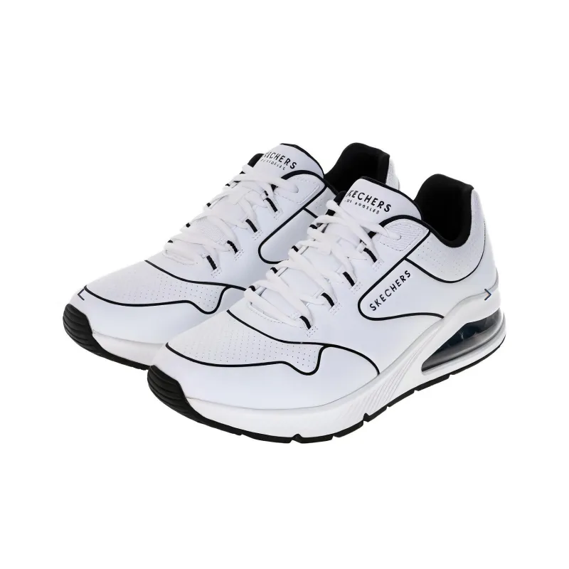 Skechers UNO 2 Cushioning Wear-Resistant Low-Top Casual Shoes Men's White-2