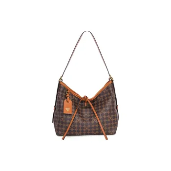 LUCKY DIAMOND PVC Shoulder Bag Regular Women's Coffee/Khaki