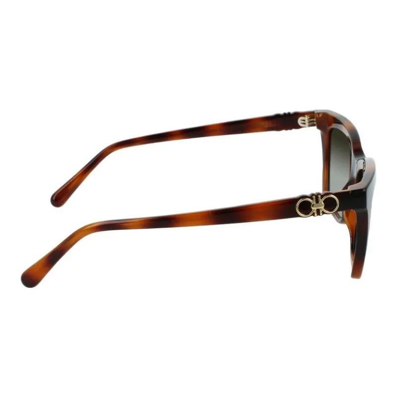 FERRAGAMO Plastic Square Sunglasses Women's Tortoiseshell-6