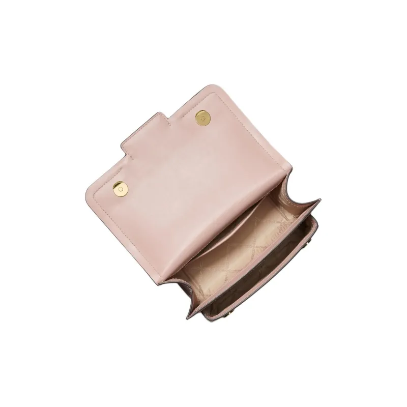 MICHAEL KORS Heather Split Cow Leather Crossbody Bag, Shoulder Bag Large Size Women's Nude Pink-2
