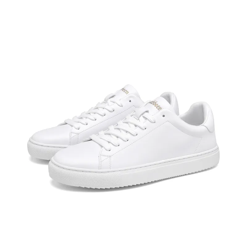 Cabbeen Lightweight And Breathable Low Top Trendy Casual Skateboard Shoes Men's White-2