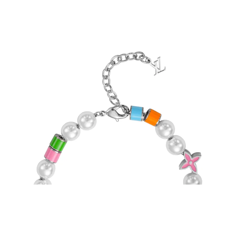 LOUIS VUITTON Monogram Pearls Party Bracelet-3