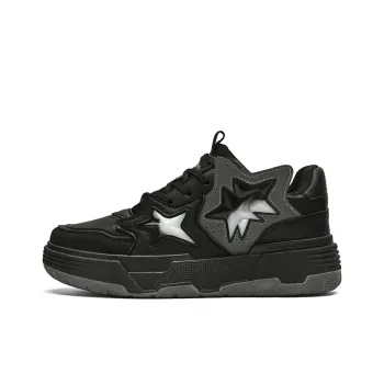 Binary Waterproof, Abrasion Resistant, Breathable, Height Increasing Low Top Skateboard Shoes Unisex Black White