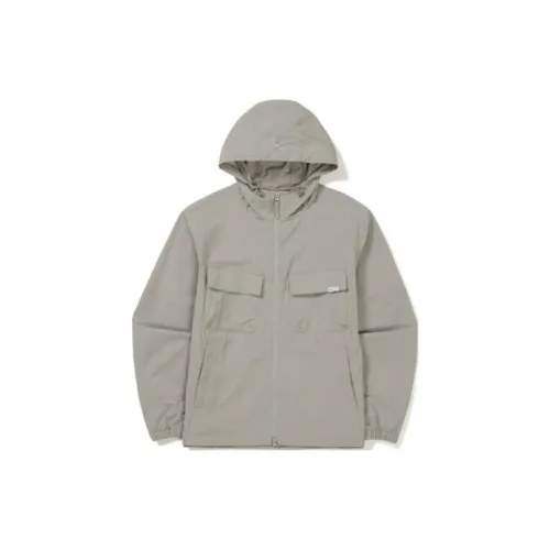 Snow Peak Trench Coats Men Dusty Gray