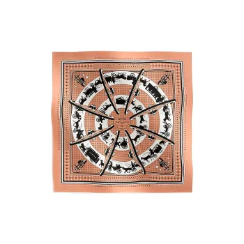 HERMES Silk Scarves Women's Brown