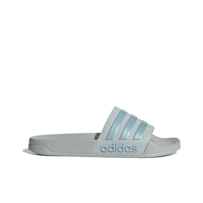 Adidas Adilette Shower Slides Wonder Silver Magic Grey Met Wonder Blue-1