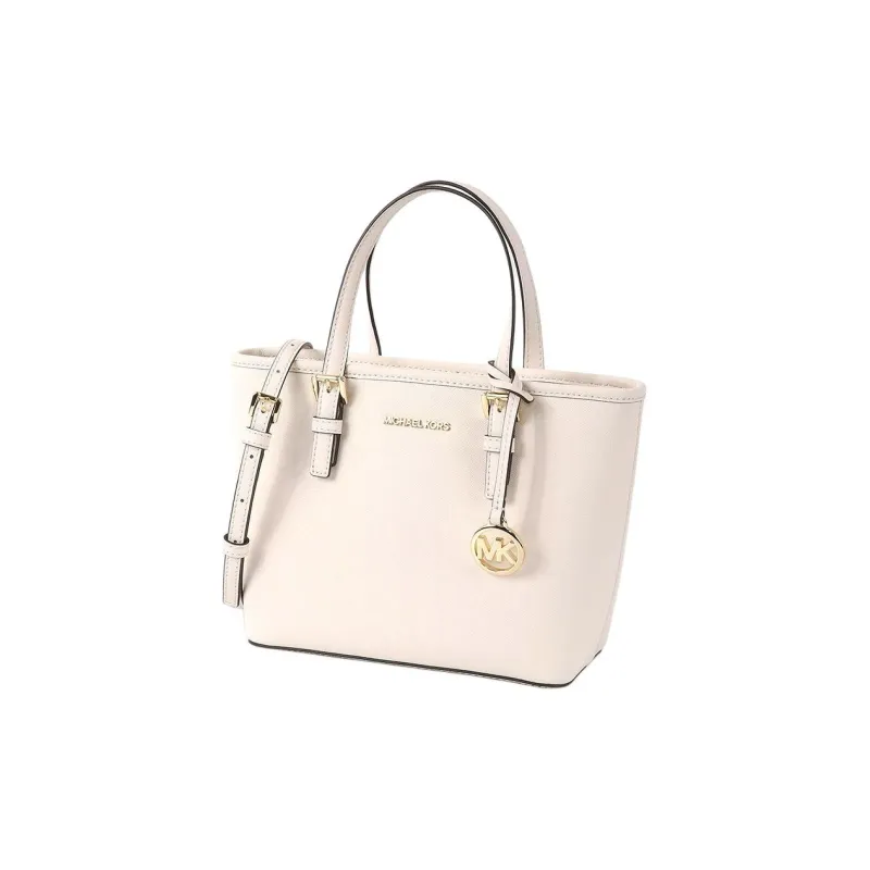 MICHAEL KORS Jet Set Leather Tote Bag Portable Crossbody Bag Shoulder Bag Women's Milk White-5
