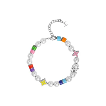 LOUIS VUITTON Monogram Pearls Party Bracelet