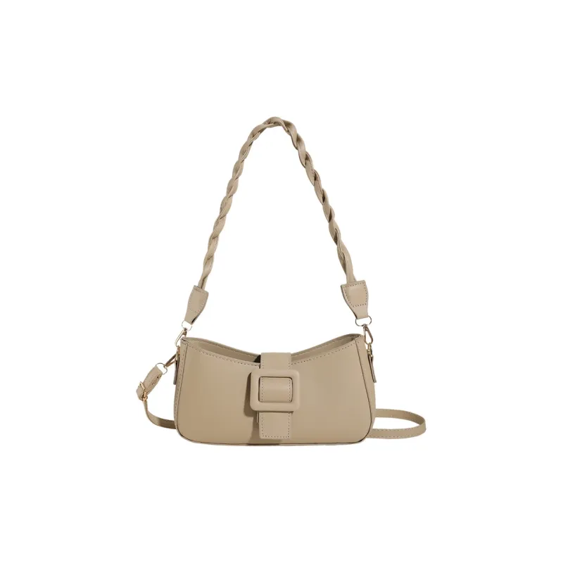 Meow In The Grass PU Shoulder Bag Women's Black/White/Beige/Green/Khaki-28