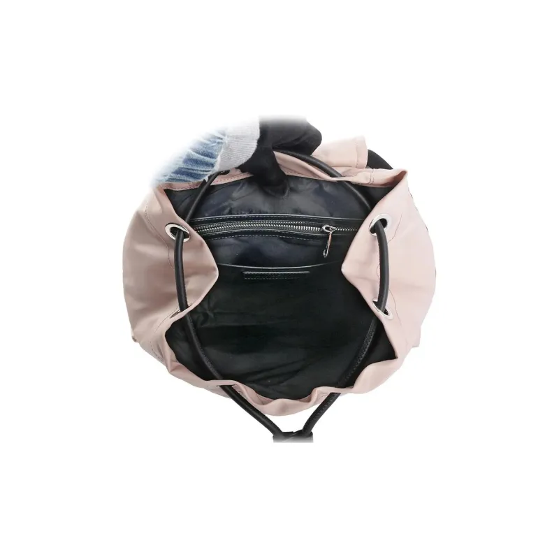 Burberry Nylon With Calfskin Backpack Unisex Rose Pink-5