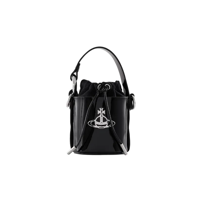 Vivienne Westwood DAISY Calfskin Shoulder Bag Crossbody Bag Handbag Women's Black-1