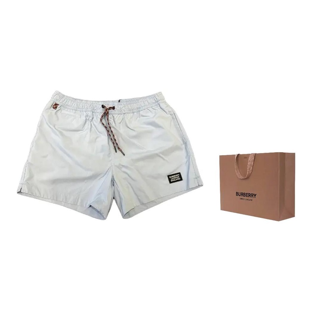 Burberry men's casual white hot shorts