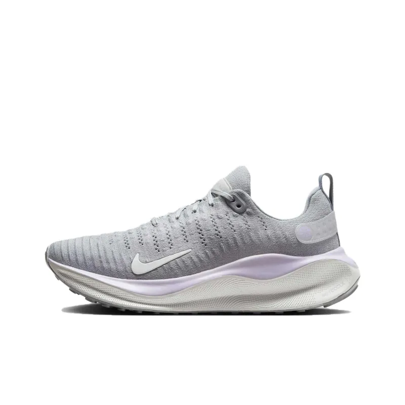 Nike Reactx Infinity 4 Cushioning And Breathable Low Top Running Shoes Women's Light Gray Purple Extra Wide-0