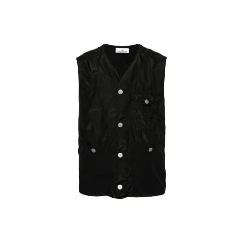 STONE ISLAND Vests Men Black