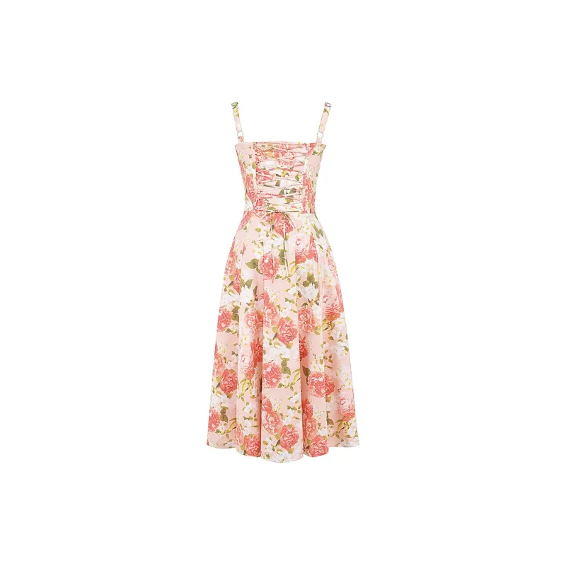 HOUSE OF CB CARMEN Slip Dress Women's PINK PEONY-1