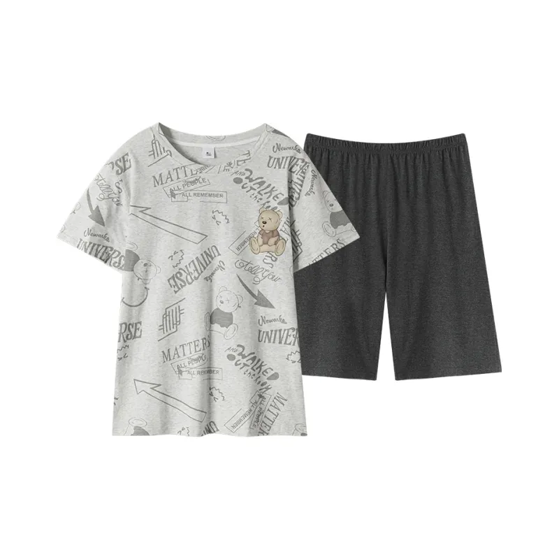 Huggy Kissy Pajama Set Men's White-0