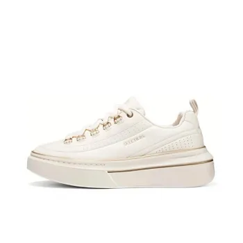 Skechers Cushioning Wear Resistant Low Top Skateboard Shoes Women's Natural Gold