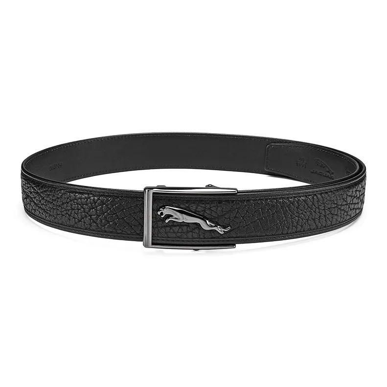 JAGUAR Business Casual Automatic Buckle Belt Cow Leather Leather Belts Men's Black Width 3.7cm-3