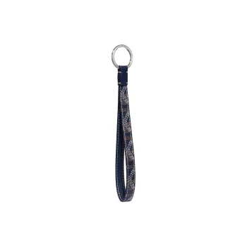 GOYARD Canvas With Calfskin Keychain Bag Accessory Unisex Marine Blue