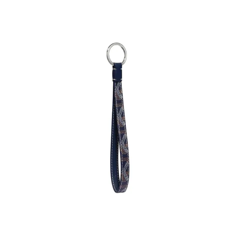 GOYARD Canvas With Calfskin Keychain Bag Accessory Unisex Marine Blue-0