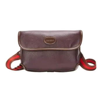 JANE KLAIN Synthetic Leather Crossbody Bag With Tiger Head Design Regular Unisex Brown/White/Black