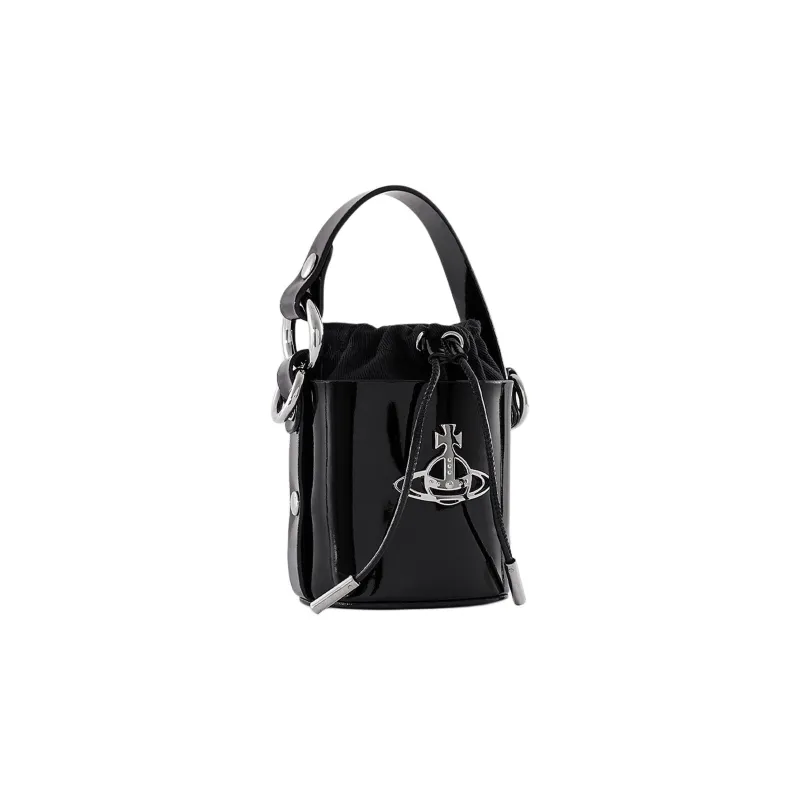 Vivienne Westwood DAISY Calfskin Shoulder Bag Crossbody Bag Handbag Women's Black-2