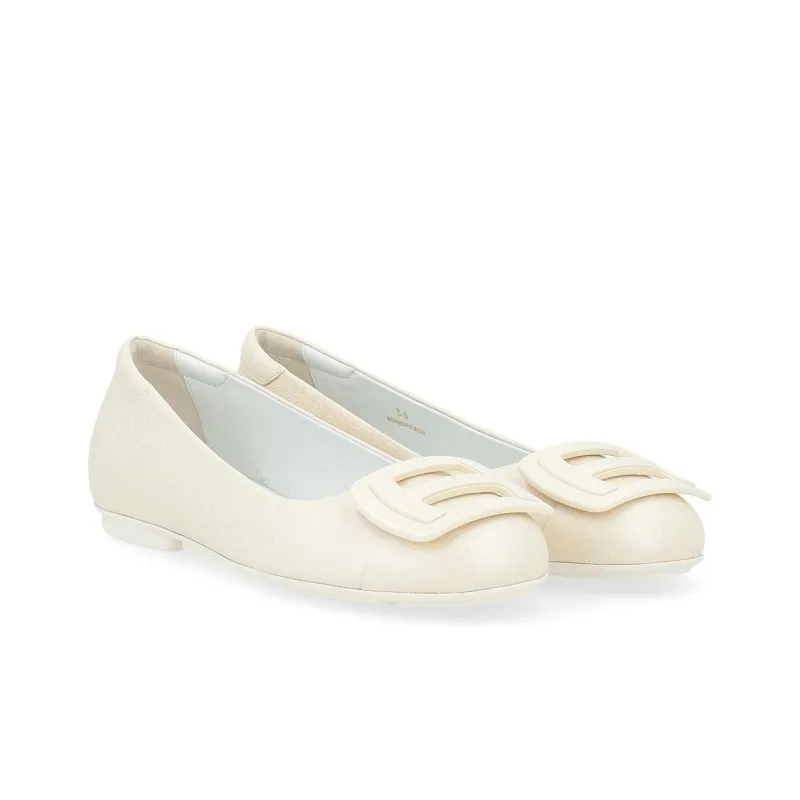 HOGAN H661 Logo Plaque Ballerinas Women's-4