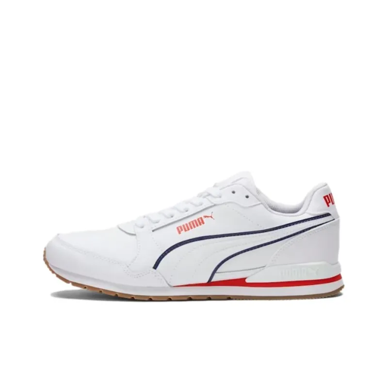 PUMA St Runner V3 Cushioning, Wear Resistant Low Top Casual Shoes Men's White-0