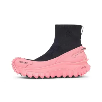 Moncler Trailgrip High Top Casual Shoes Women's Pink Black