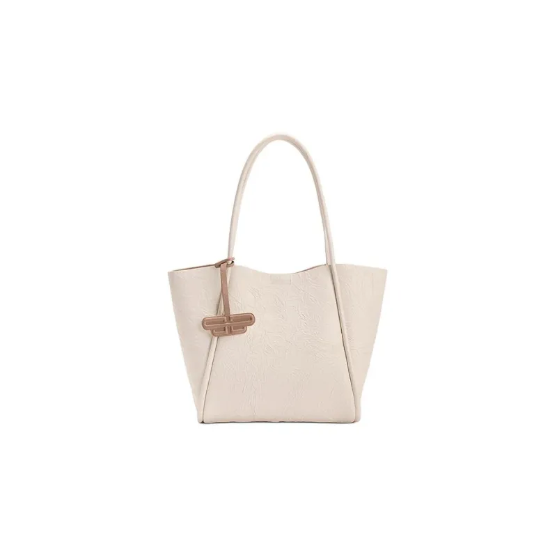 BELLE Artificial Leather Tote Bag, Shopping Bag, Handbag, Shoulder Bag Women's Beige-0
