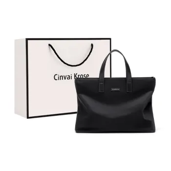 Simvay Clos Fabric Business Handbag Briefcase Laptop Bag Medium Size Men's Black